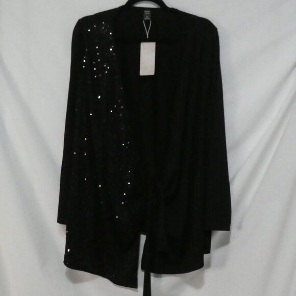 EMERY ROSE | 2XL | Black Sequin Embellished Cardigan | NWT - Picture 1 of 15